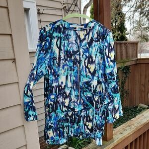 RACHEL Rachel Roy Multicolor Abstract Blouse